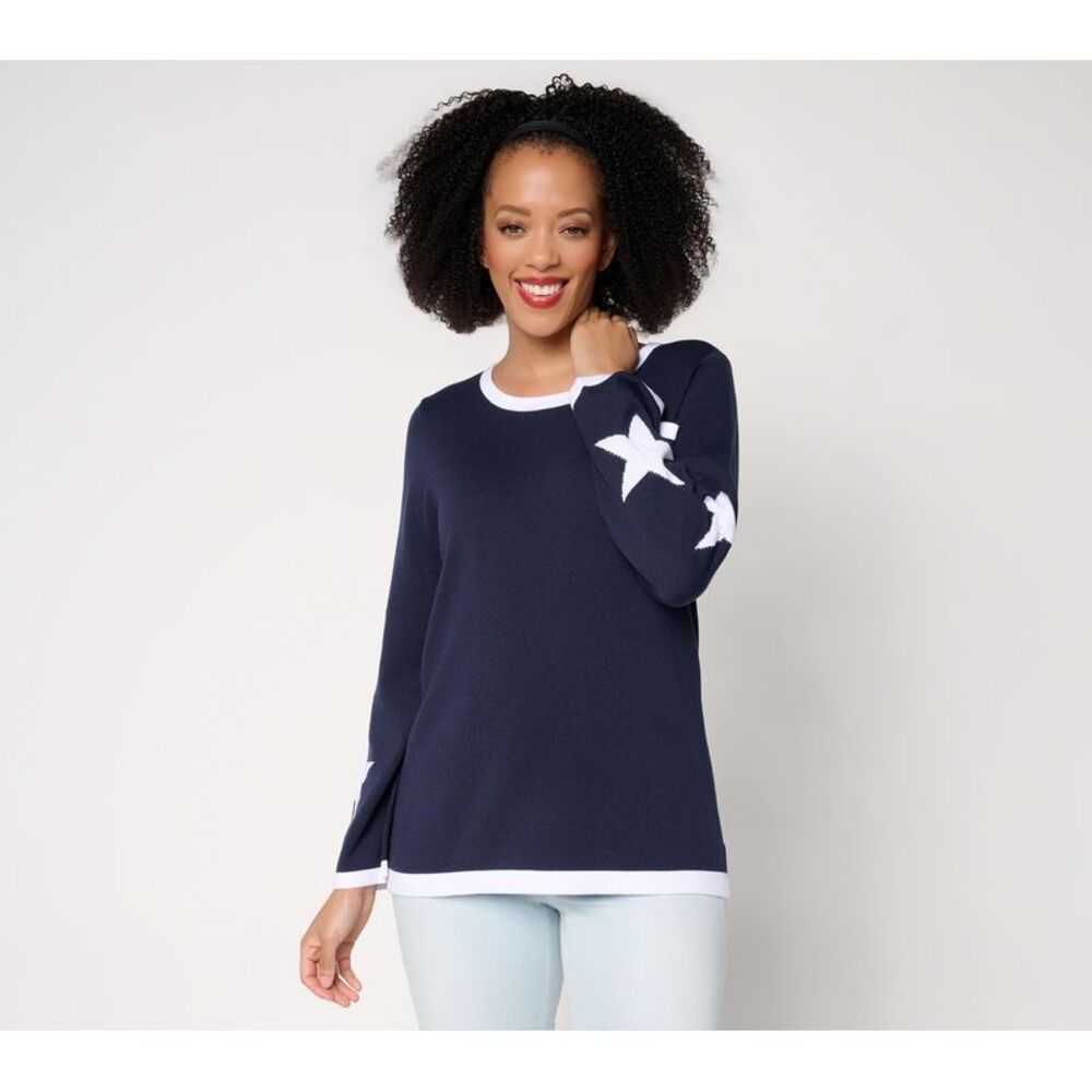 Belle by Kim Gravel Women's Top Sweater Sz S Make Your Multi-colored